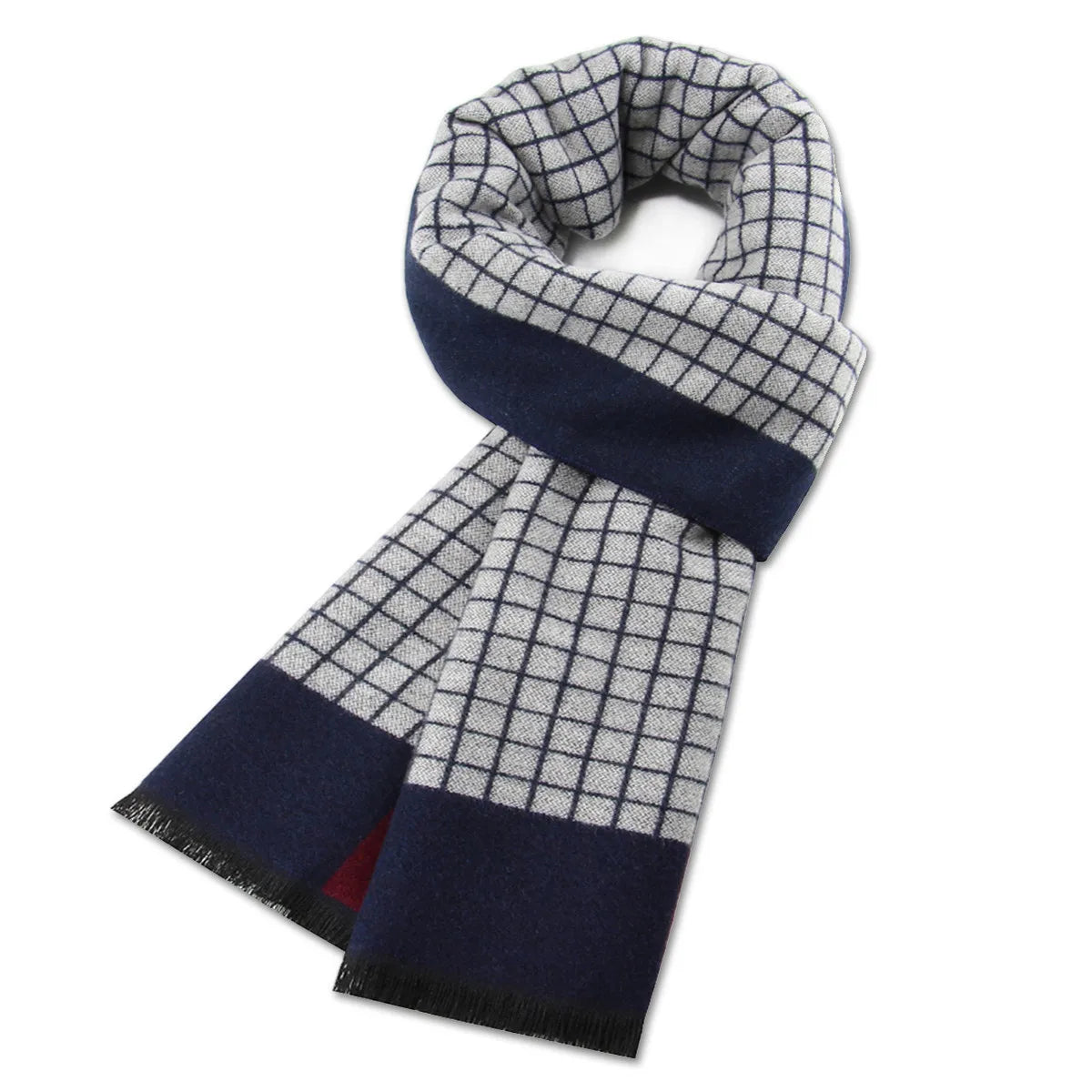 High Quality Men Scarf Autumn Winter Plaid Knitted