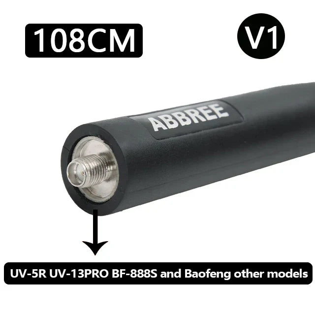 ABBREE Walkie Talkie Foldable CS Tactical Antenna For