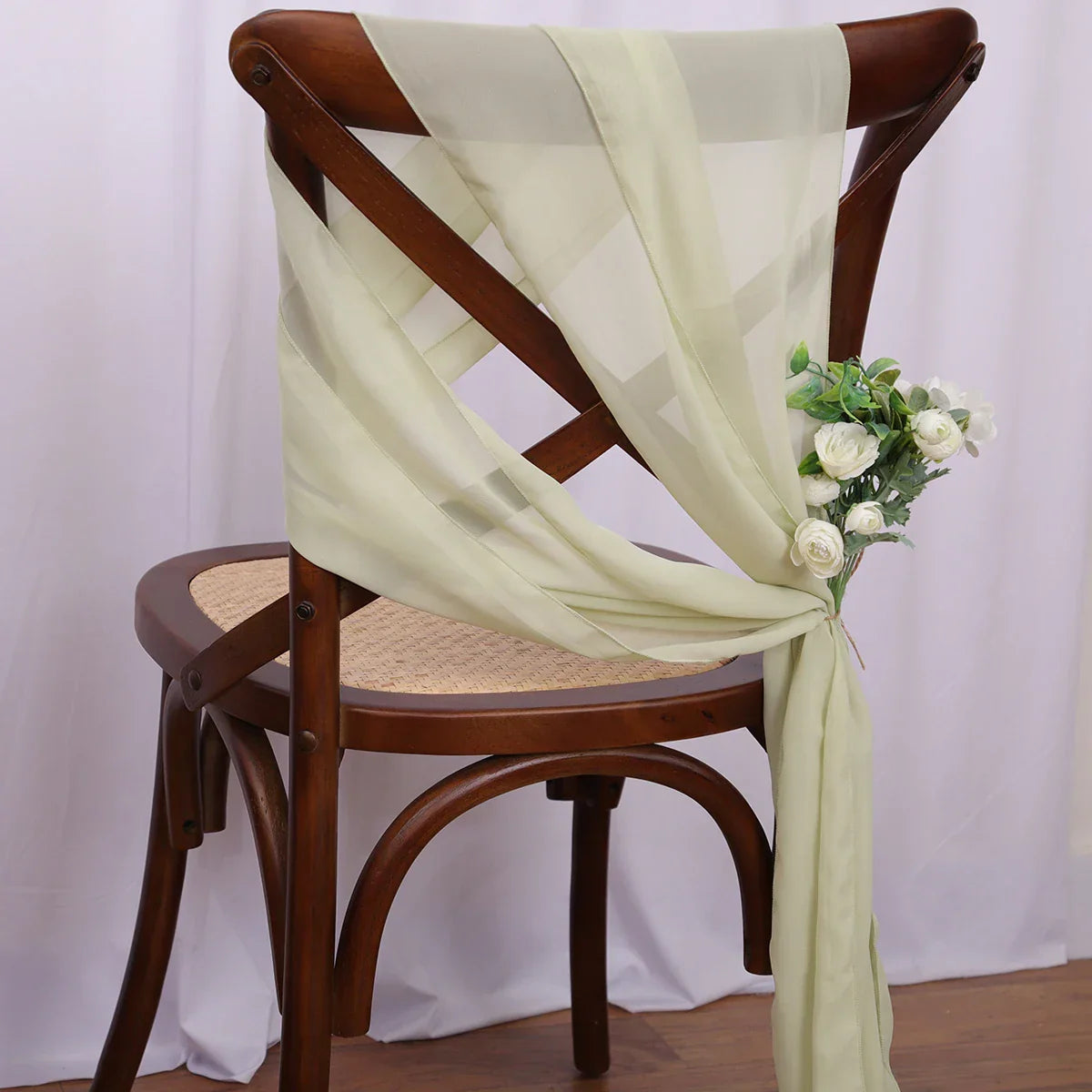 40PCS Chiffon Chair Sashes Wedding Chair Decoration 16x275cm