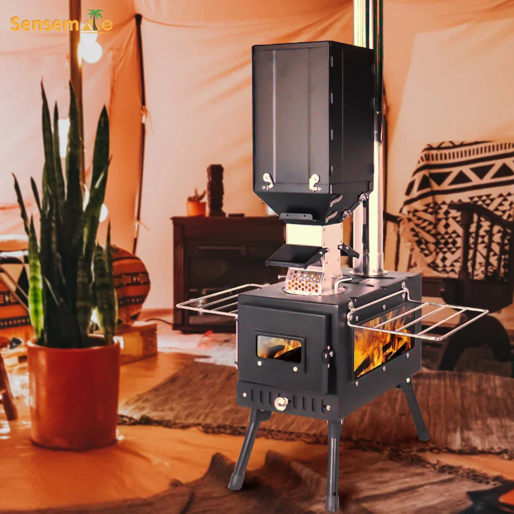 Portable Windproof Outdoor Pellet Fire Wood Heater