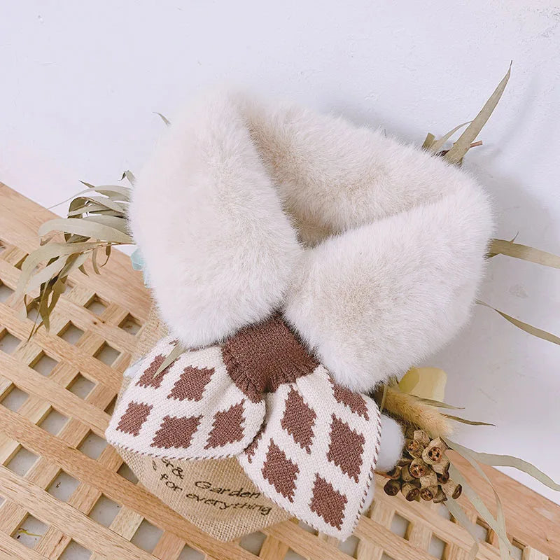 New Soft Plush Baby Girl Scarf Winter Cute