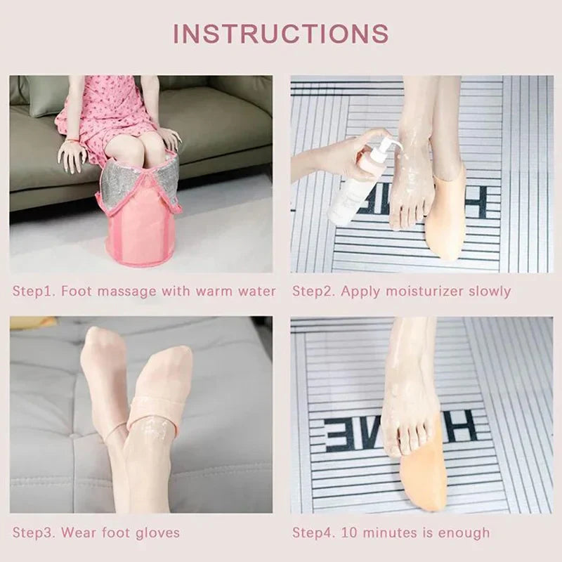 1Pair Silicone Foot Care Socks Anti Cracking Moisturizing