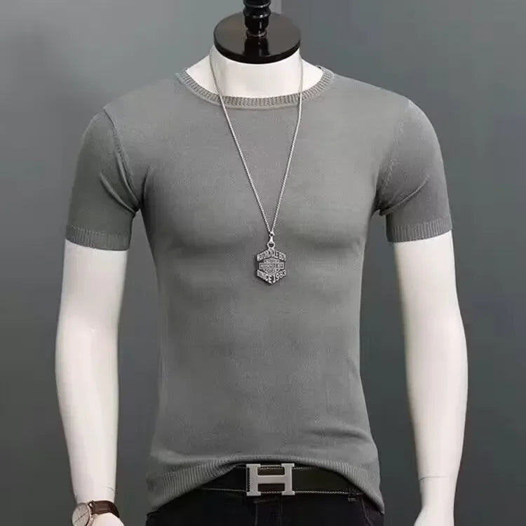 Spring Summer Men Short Sleeve Polo Shirt Male