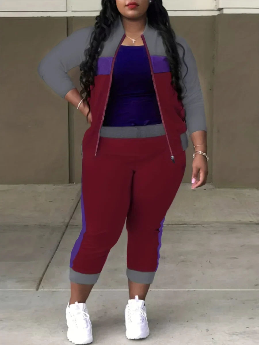 LW Plus Size Two pieces sets Spring casual