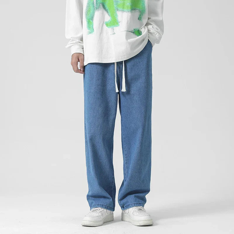 Spring New Streetwear Baggy Jeans Men Korean Fashion
