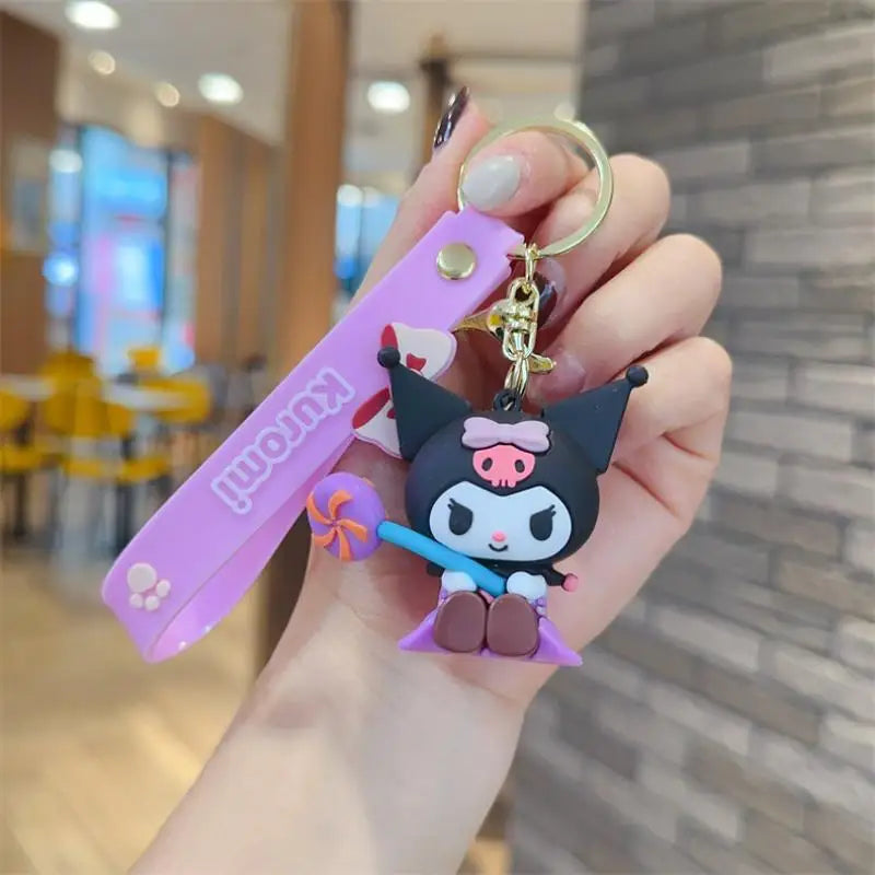Wholesale Kawaii Sanrio Kuromi Keychain Pvc Doll Key