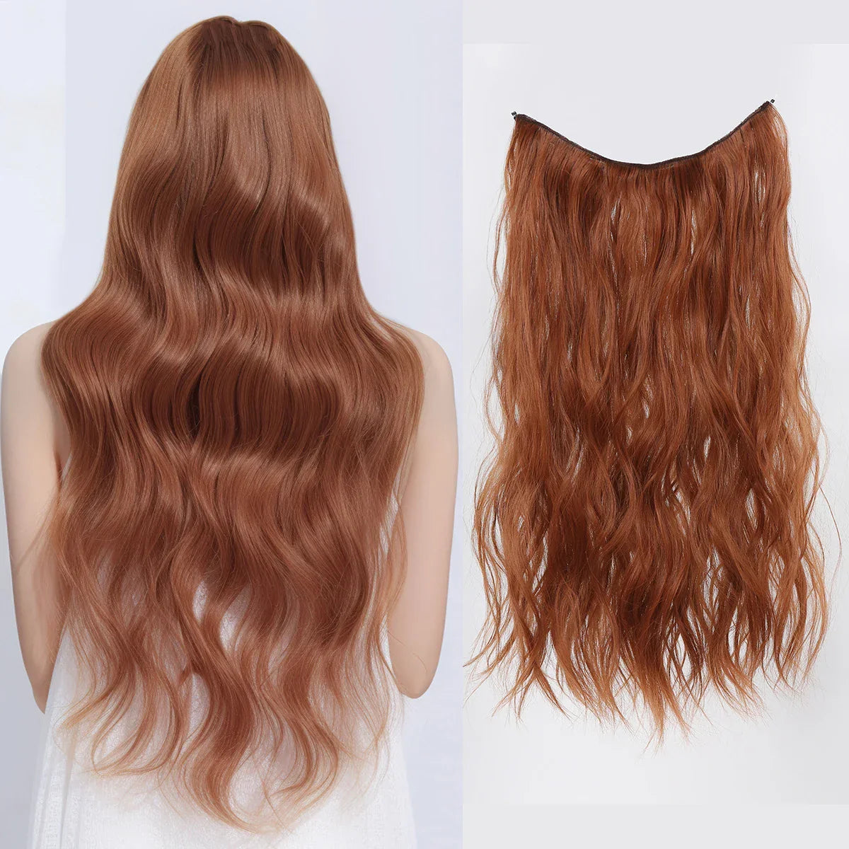 HAIRCUBE Synthetic No Clip Hair Extension Natural Hair