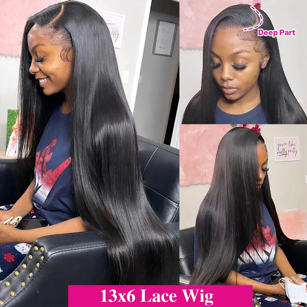 HD Transparent 13x4/13x6 Straight Lace Front Wig 4x4
