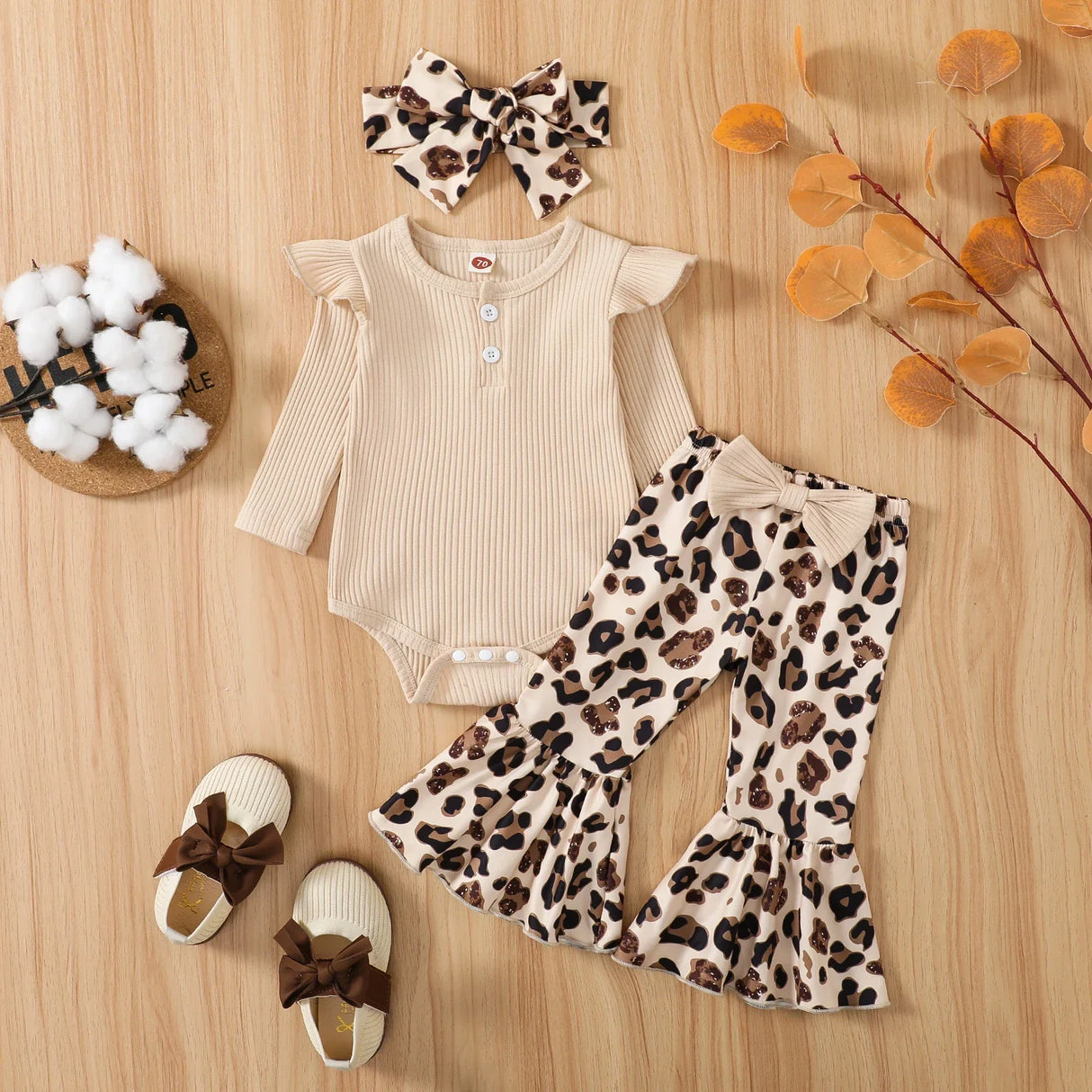 Citgeett Autumn Infant Baby Girls Jumpsuit Solid Color