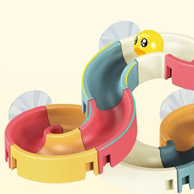 DIY Baby Bath Toys Marble Race Run Assembling
