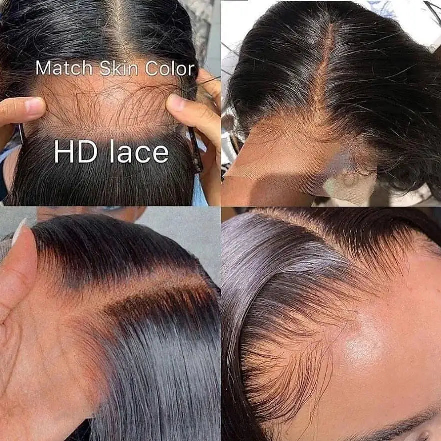 13X4 Lace Frontal Human Hair Glueless Wig Straight