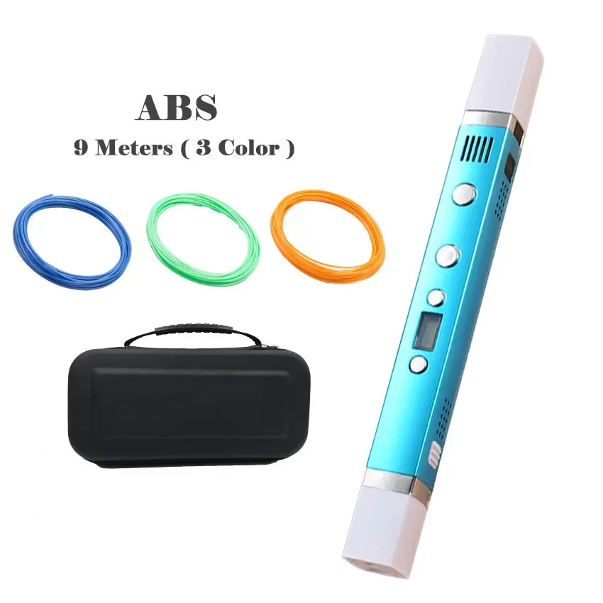 Creative 3D Printing Pen with LED Screen and