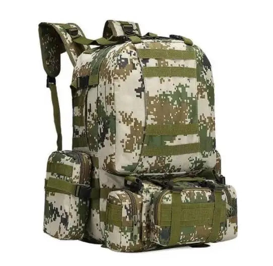 55L 4-in-1 Tactical Molle Backpack for Hiking & Camping