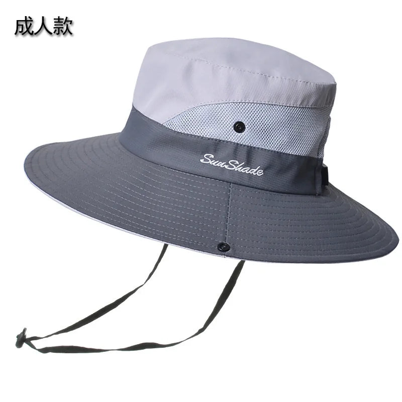 Parent-child Unisex Summer Foldable Sun Fisherman Hat Men