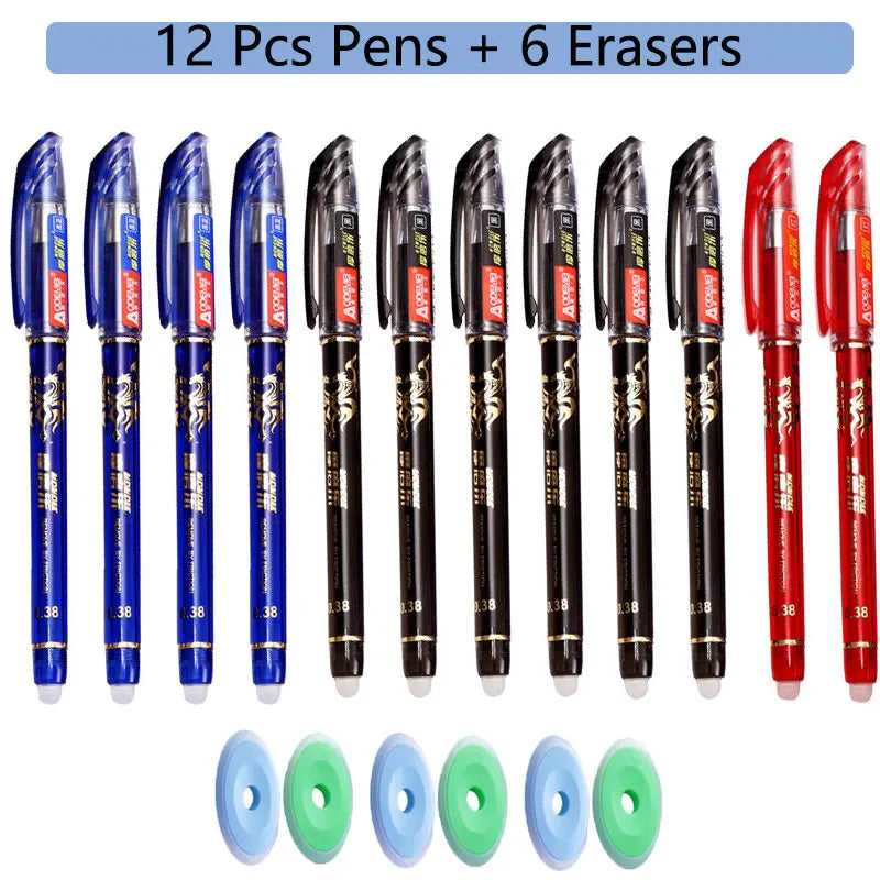 85Pcs/Set Erasable Pen Gel Pens 0.5mm Blue/Black ink