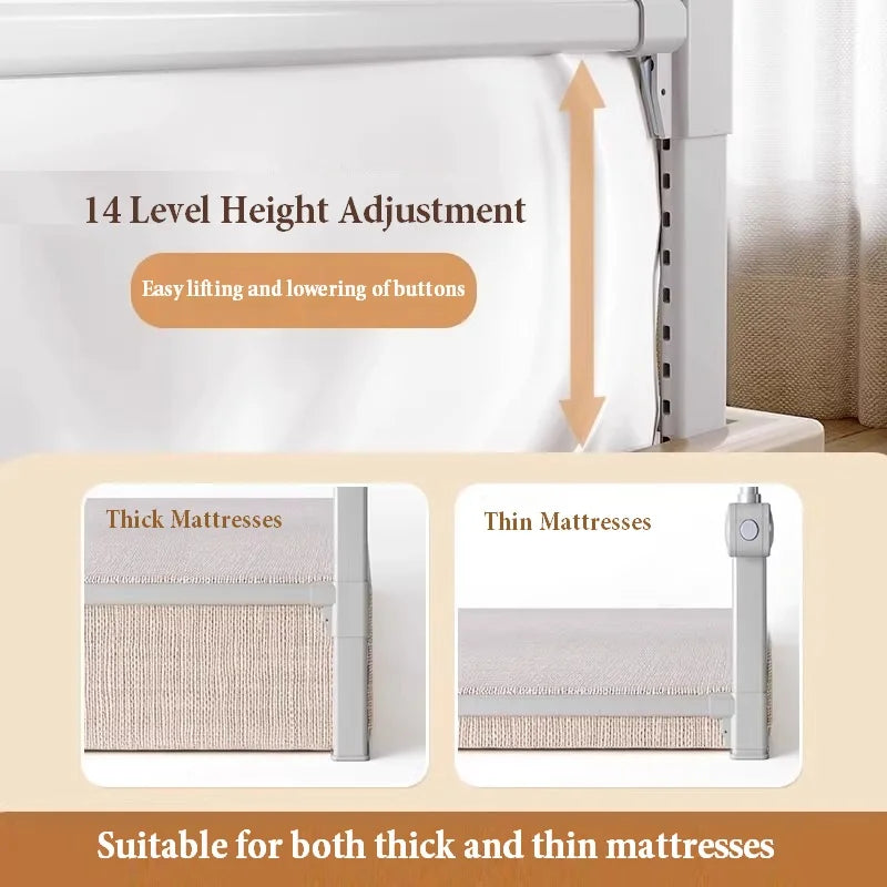 Invisible Collapsible Baby Bed Rail Guardrail Safety U-Shaped