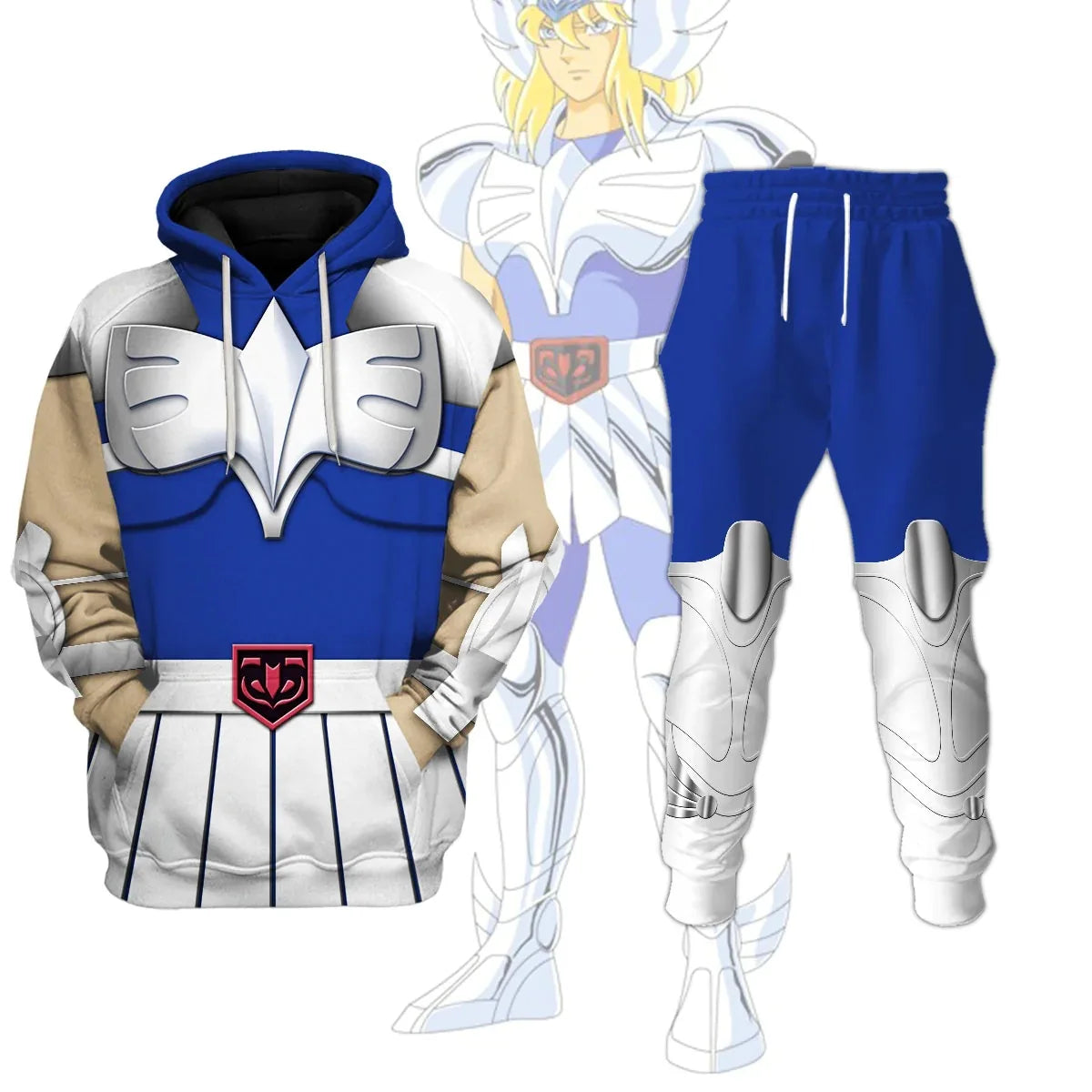 Popular Cosplay Anime Saint Seiya printed hoodie pants