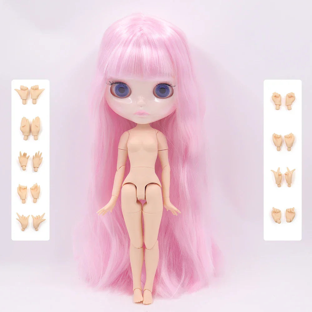 ICY DBS Blyth Doll 1/6 Joint Body 30CM BJD toys Natural shiny face with extra hands AB DIY Fashion Dolls girl gift
