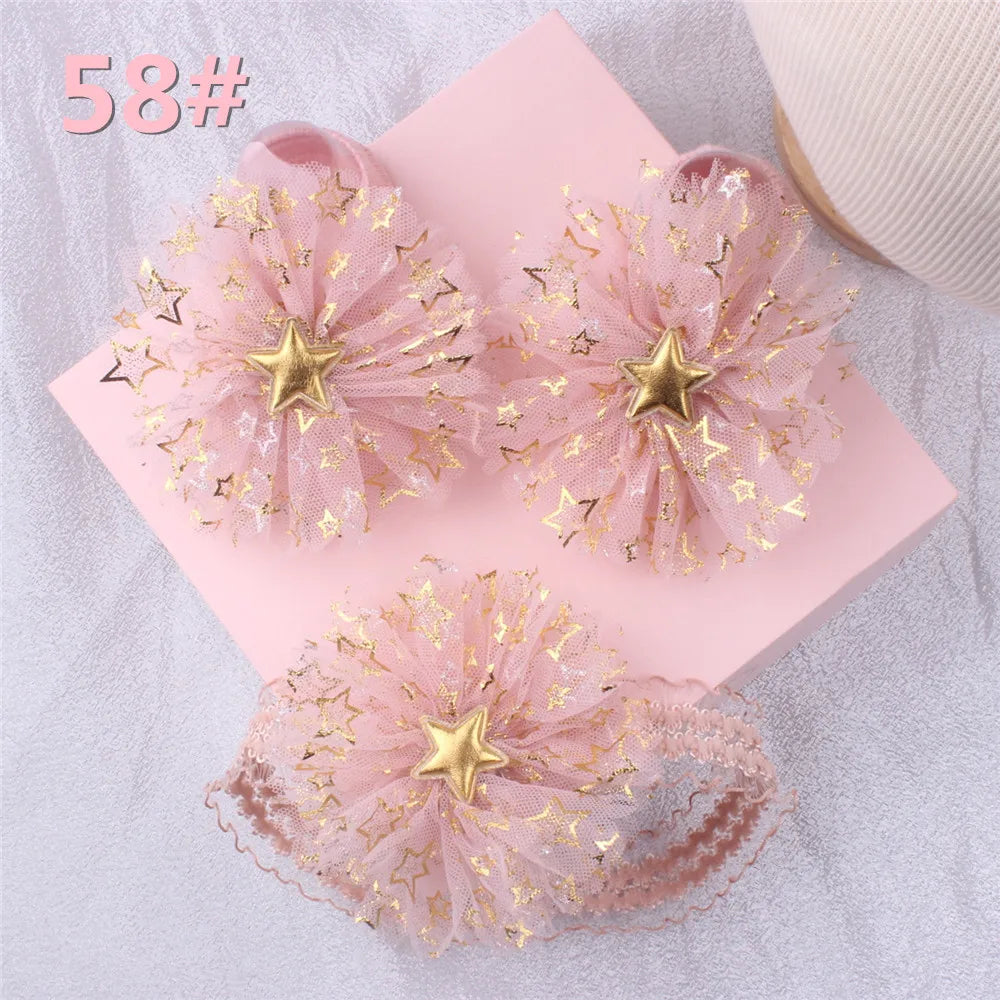 1 Set Cute Gift Bow Flowers Baby Girls