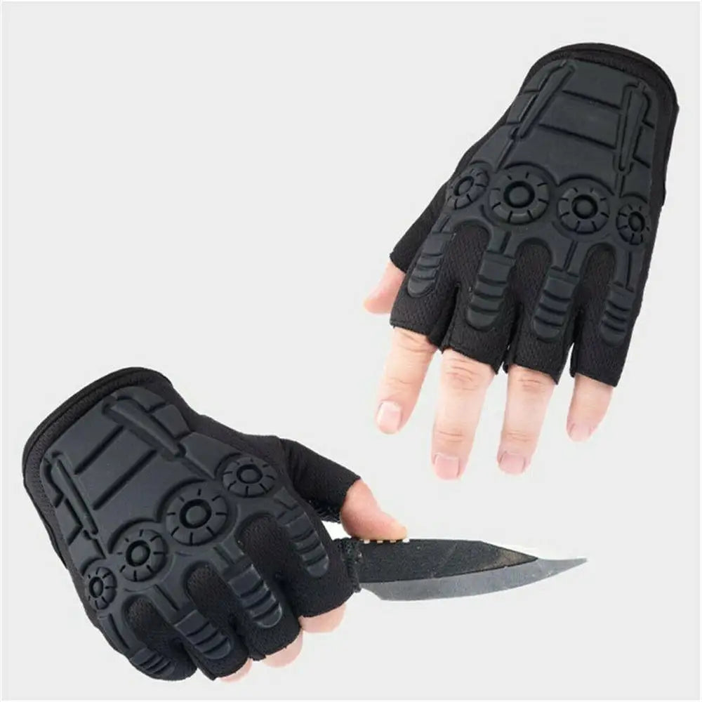 1Pair Summer Fingerless Tactical Gloves Military Men Women