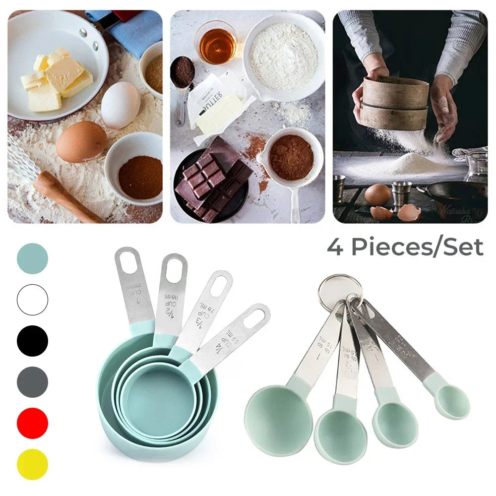 4pcs Baking Tools Kitchen Measuring Spoon Set Stainless