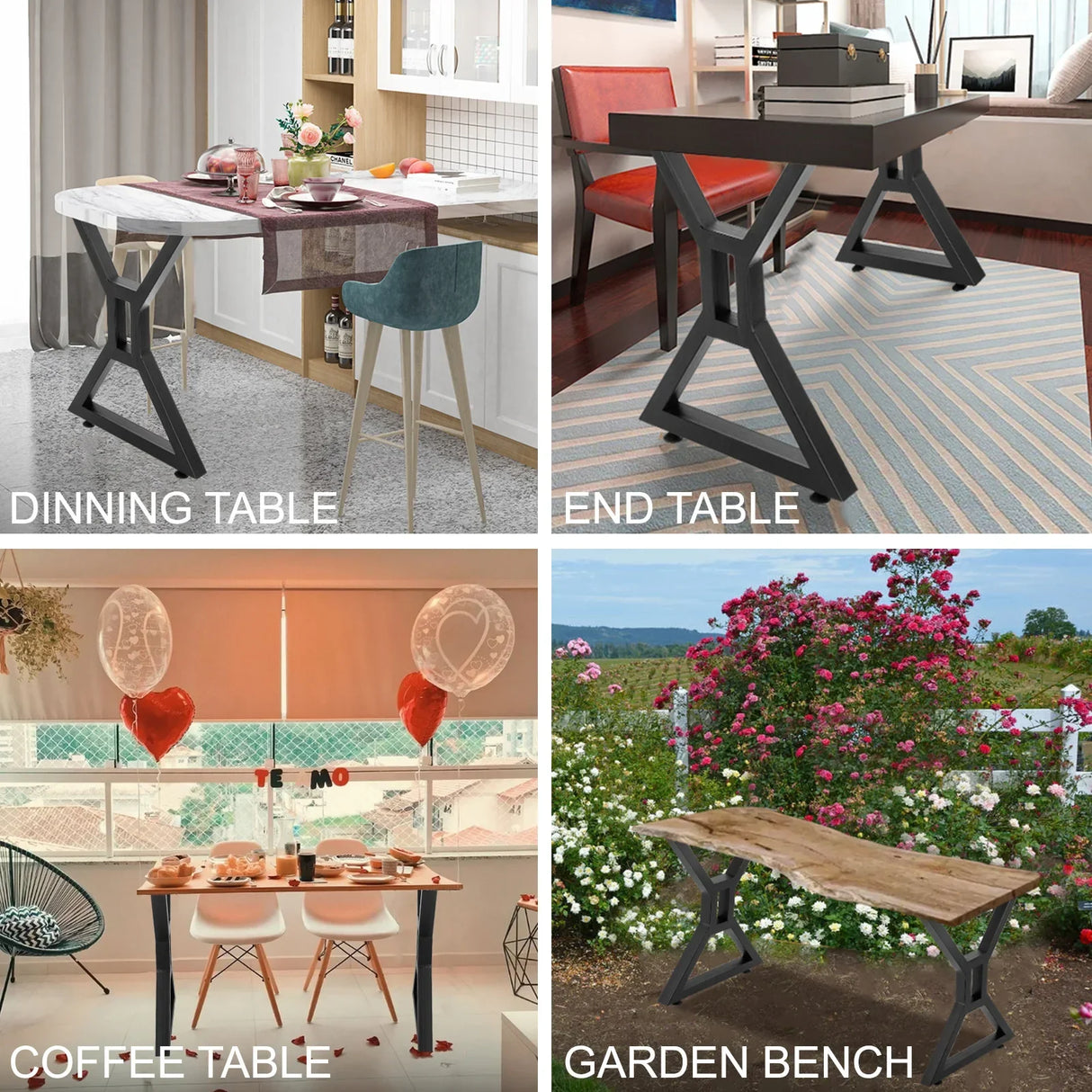 VEVOR 2PCS Table Legs Metal Simple DIY Table