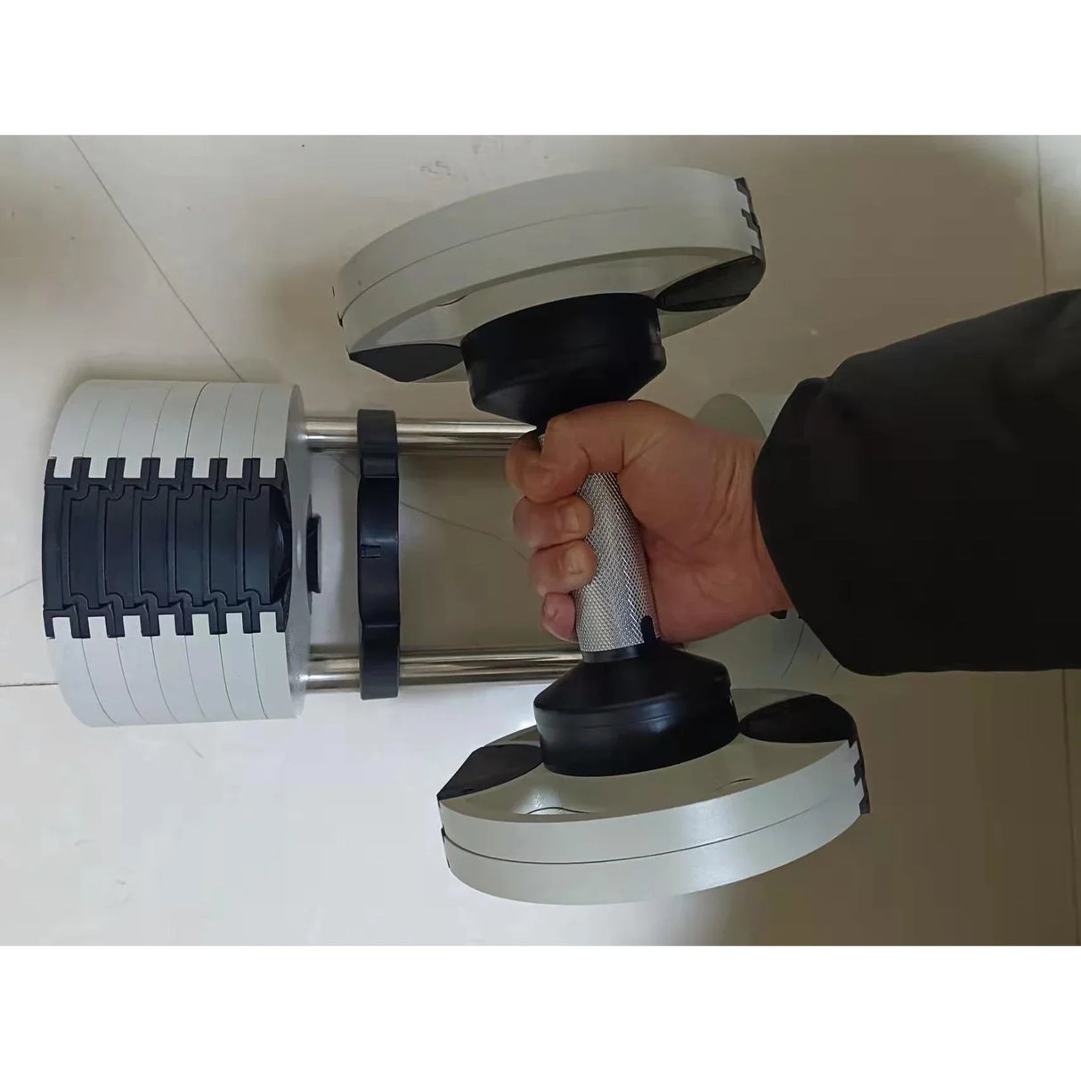 Adjustable Iron Steel Dumbbell, Weight Disc, 1 Second
