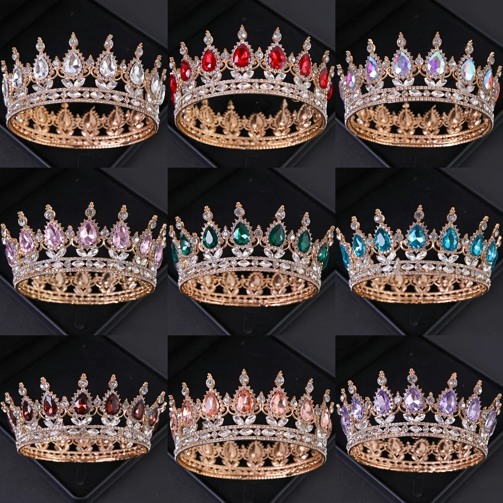 Luxury Crystal Crown Tiara For Women Bride Rhinestone