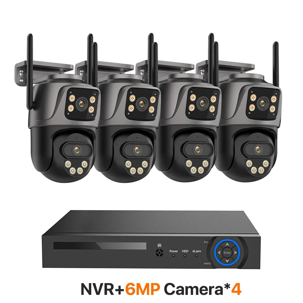 6MP PTZ Camera Dual Lens POE Surveillance System