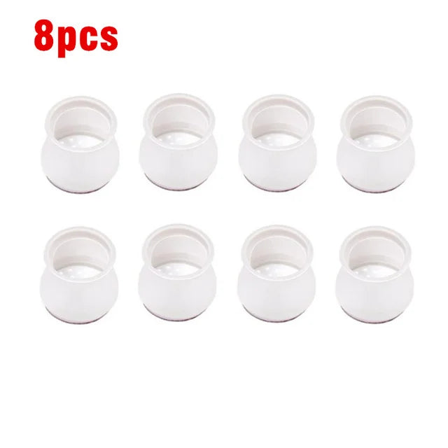 8/16pcs Silicone Table Chair Leg Caps With Felt