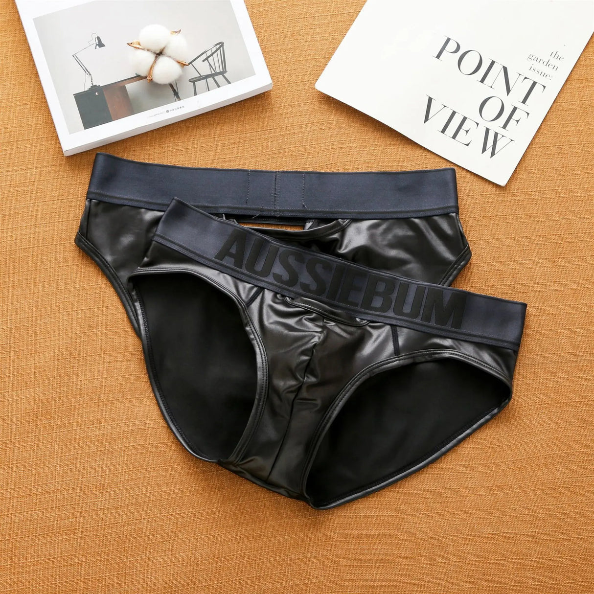 Aussiebum men's imitation leather boxers youth bright color