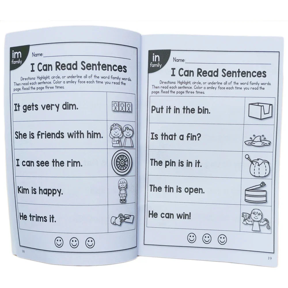 113 P English Phonics sentence Practice Book I