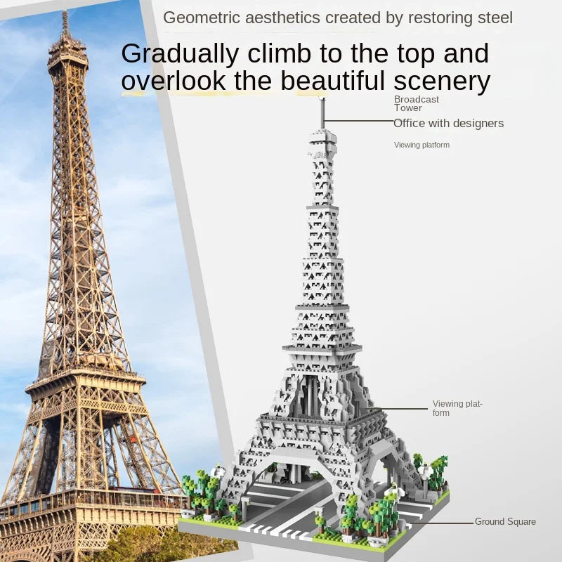 Paris Tower Street View Building Block Mini Diamond