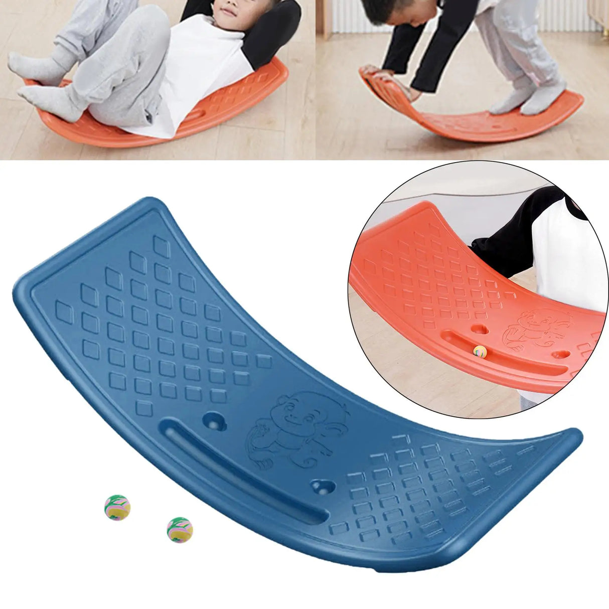 Children's balance board, wobble board, concentration training device,