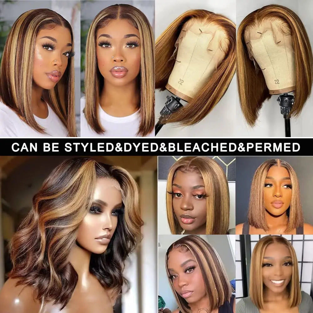 Bob Wigs Human Hair Straight 13x4 lace Front