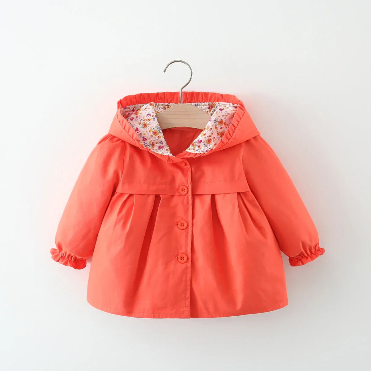 Spring and Autumn Girls Long sleeved Solid Color