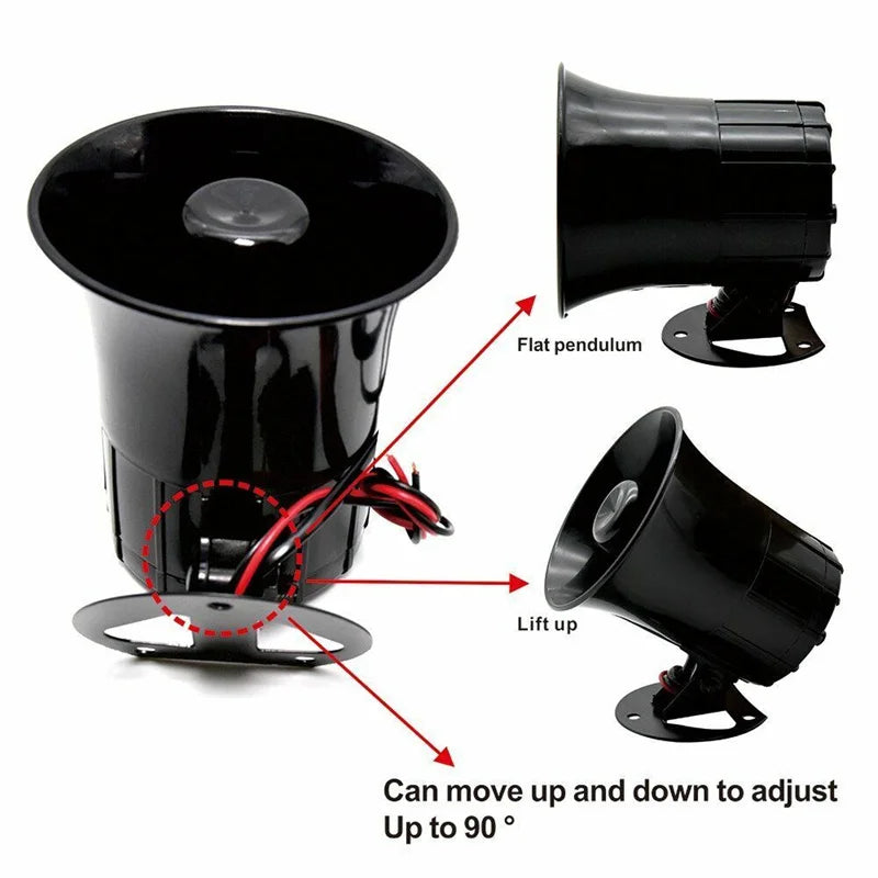 110dB 12V Car Motorcycle 3 Sounds Siren Horn