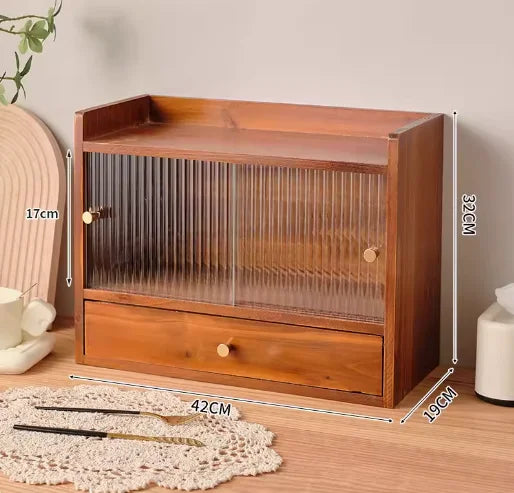 Nordic Wood Bedside Table Laden Makeup Bedroom Bedside