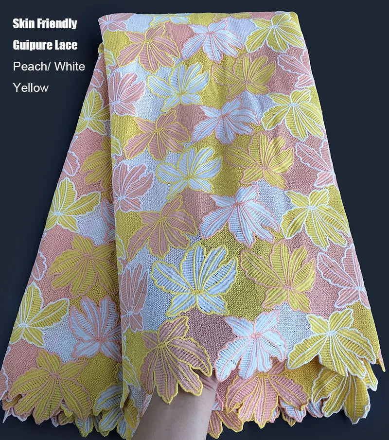 Skin friendly 5 Yards Top Class Guipure Lace