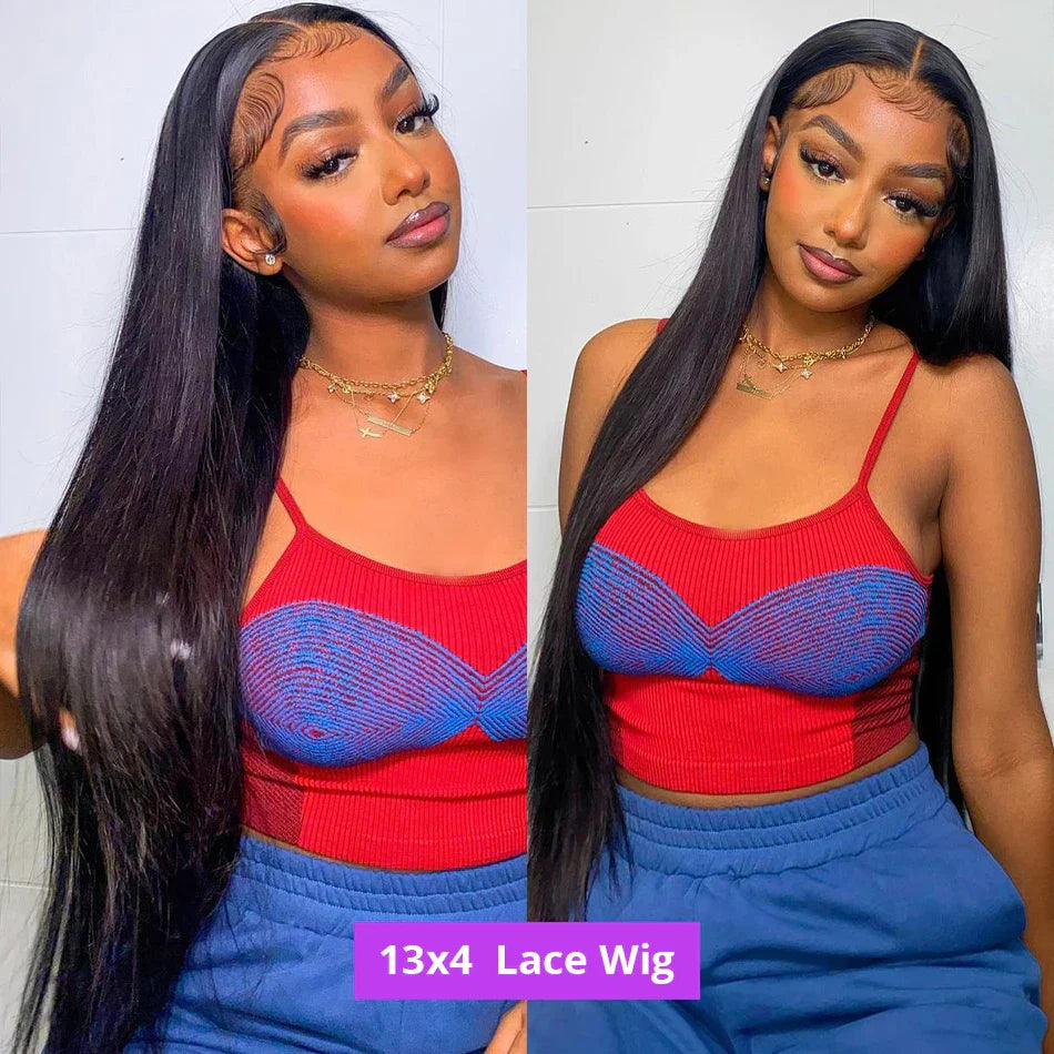 13x4 HD Transparent Lace Frontal Wig Brazilian Straight