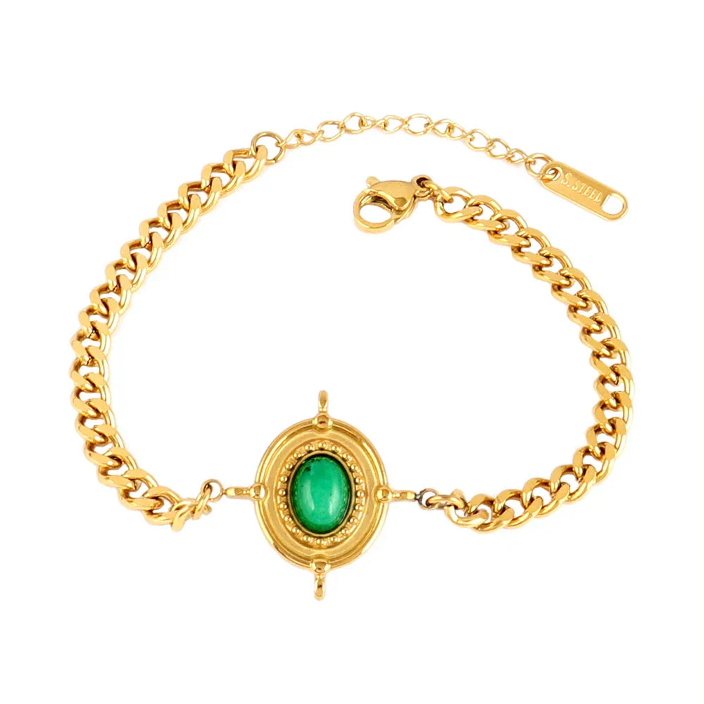 Heart Pendant Stainless Steel Bracelet Women Fashion 316L