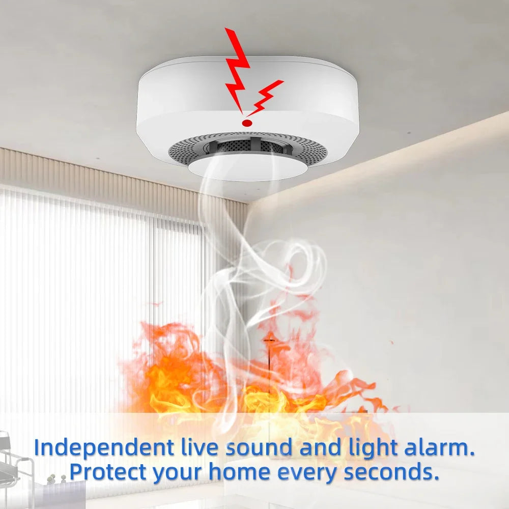 HIVA Wireless 433MHz Smoke Detector Fire Protection Home