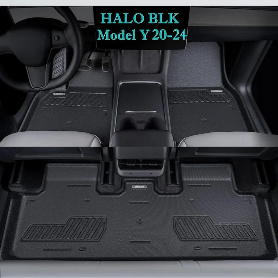 HALO BLK Car Floor Mats Compatible with Tesla