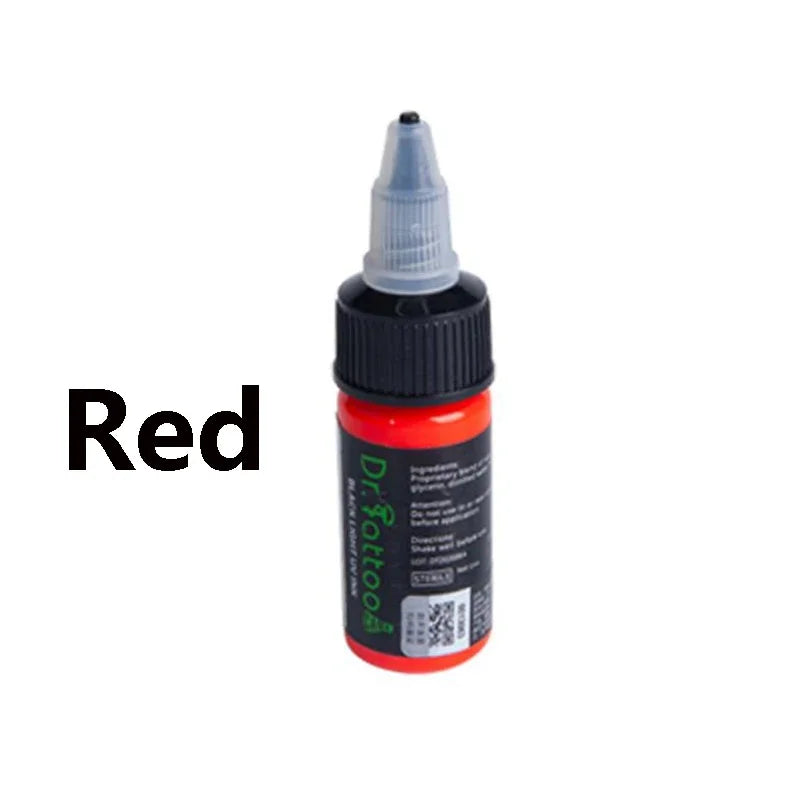 UV Tattoo Inks Pigment 8 Colors Professional Semi-Permanent