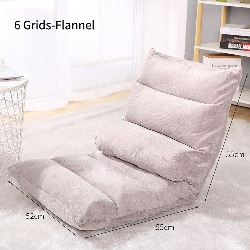 Portable Floor Chair Legless Tatami Chair with Back