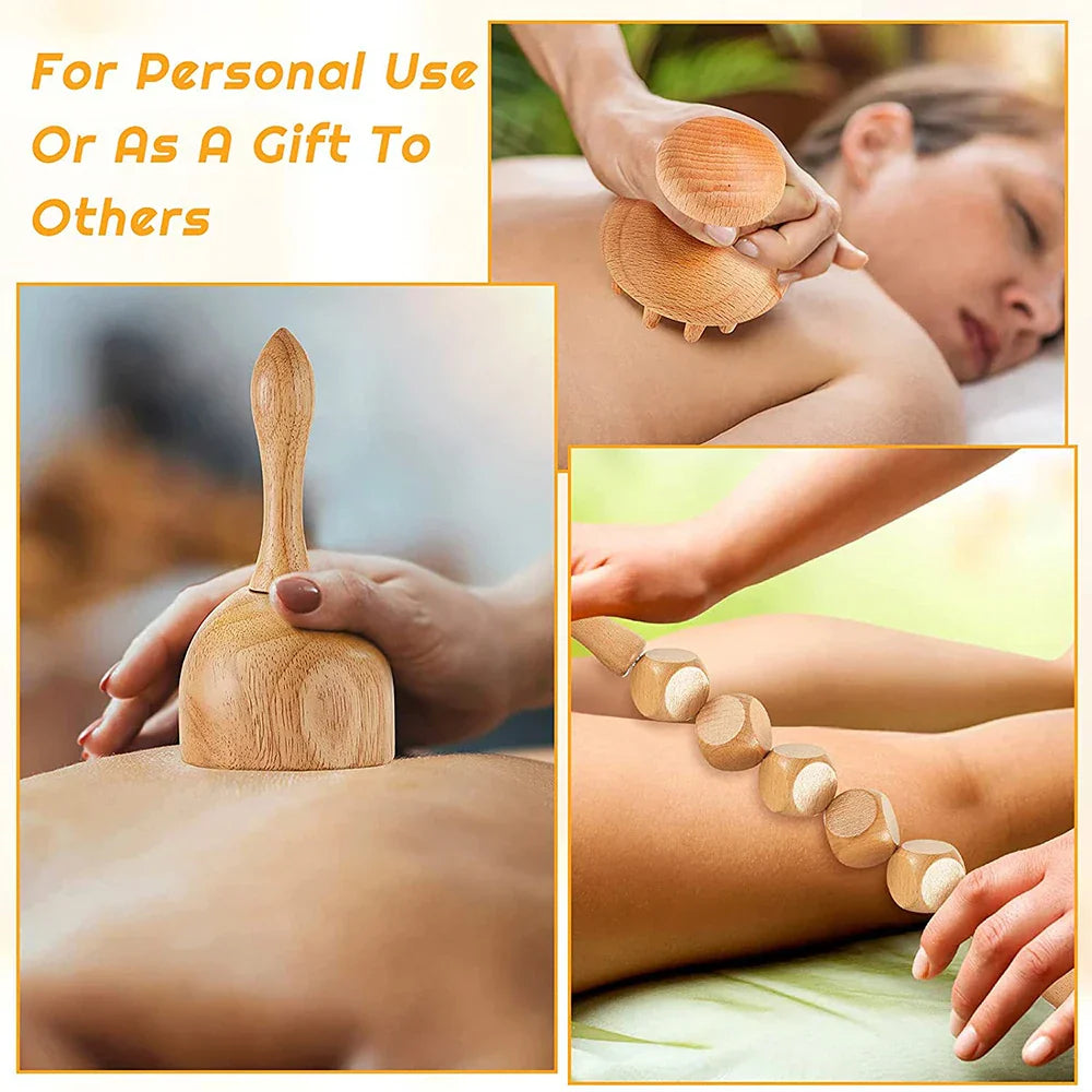 6 In 1 Wood Therapy Massage Tool Lymphatic