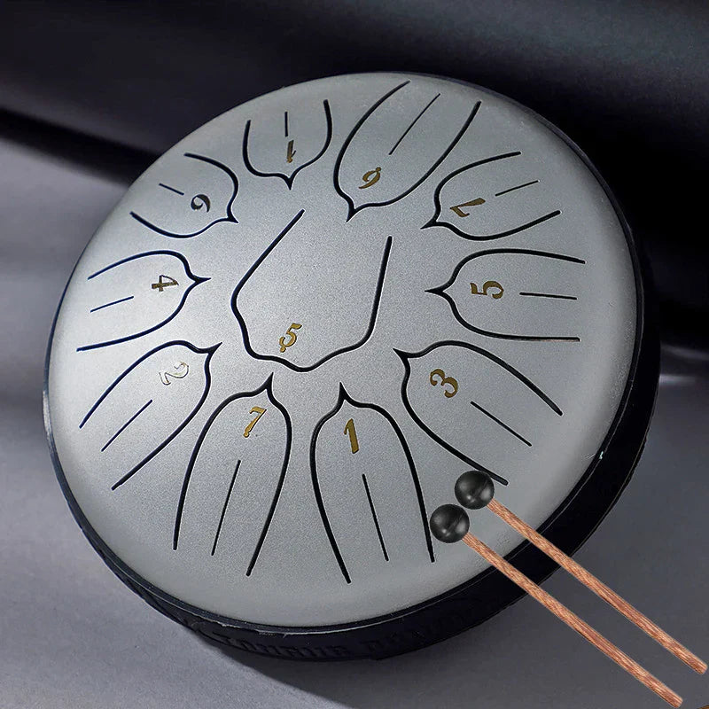 Hluru Glucophone Steel Tongue Drum 6 Inch 11