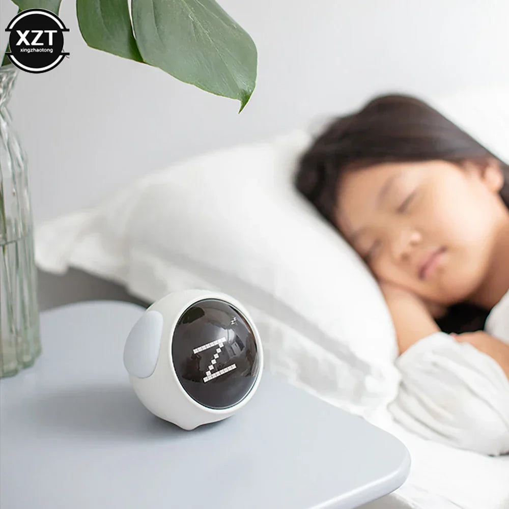 2022 New Cute Expression Alarm Clock Child Multifunctional