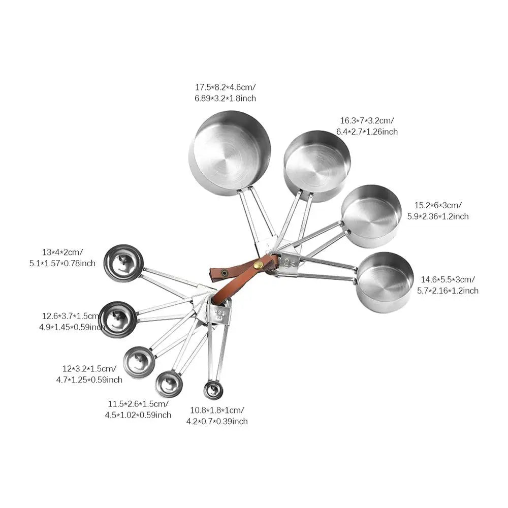 Stackable Measuring Cups And Spoons 9pcs Liquid Food