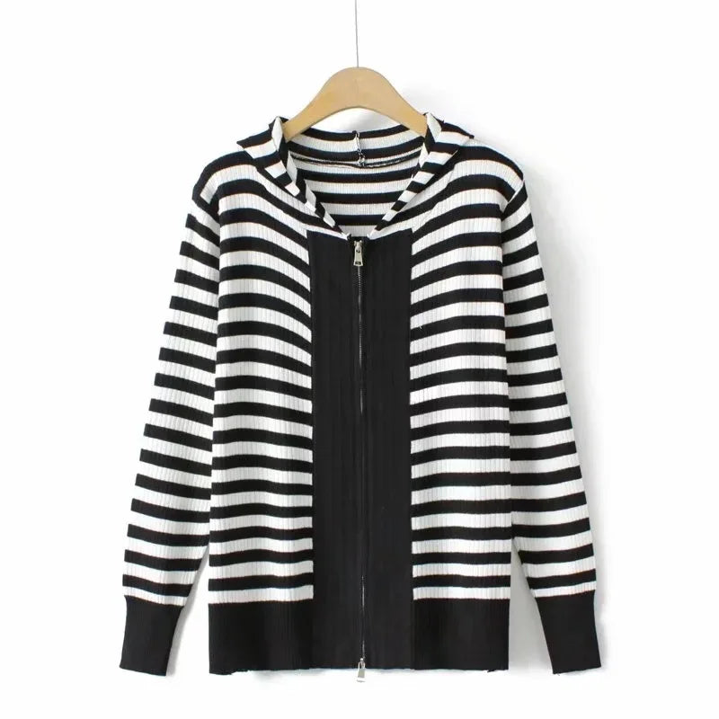 Plus Size Cardigan Women 2023 Spring Summer Zipper